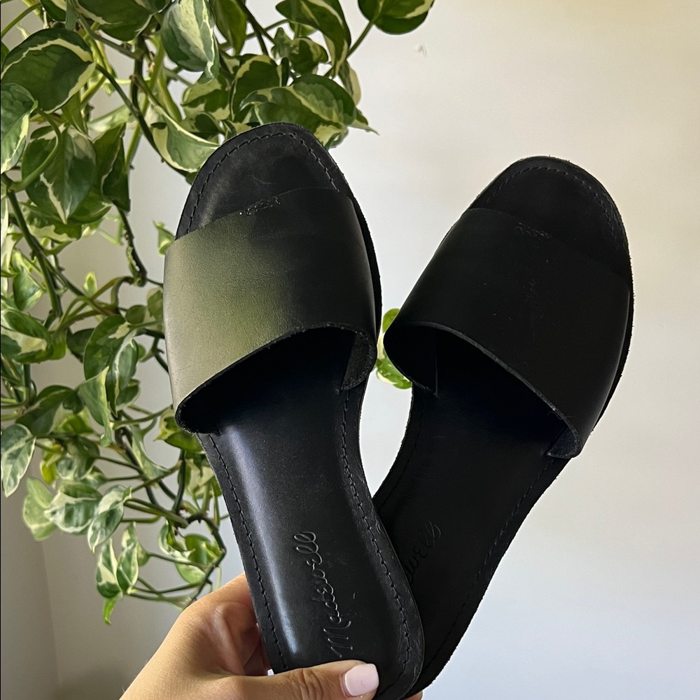 Madewell Leather Slide Sandals - Women